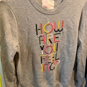 ban.do Gray Sweatshirt with Pink Label